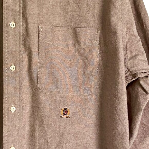 Vintage Tommy Hilfiger Original Oxford Long Sleeve Button Down Shirt Men's Large - Picture 5 of 10